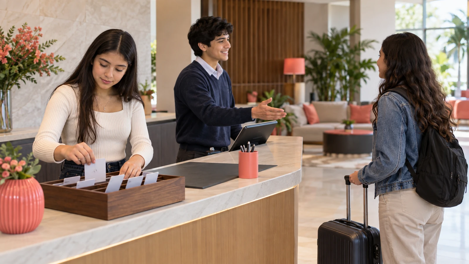 Estudiante UPES aprendiendo gestión hotelera