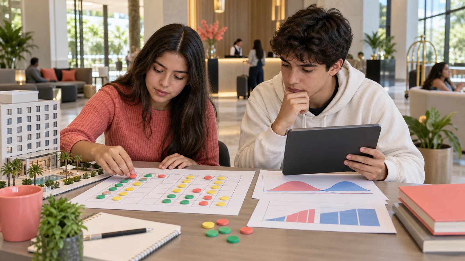 Estudiante UPES aprendiendo gestión de ingresos hotelera