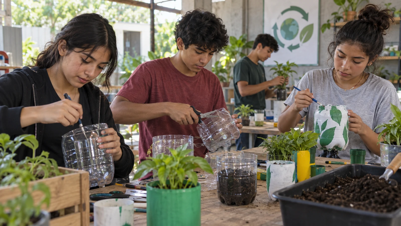 Estudiante UPES aprendiendo economía circular