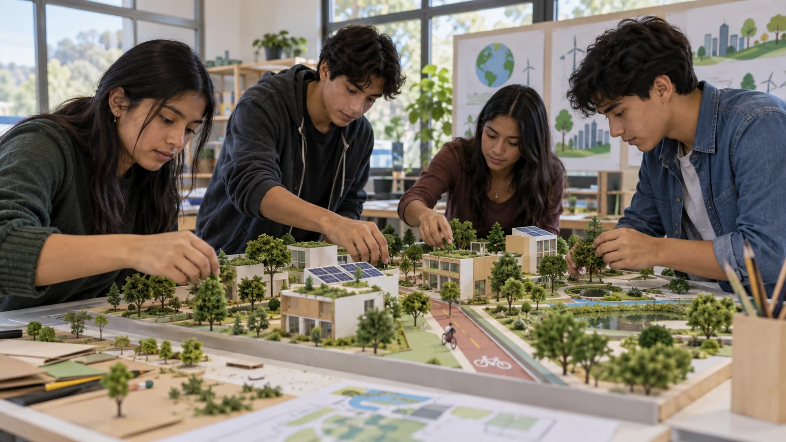Estudiante UPES explorando innovación sostenible digital